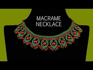 DIY Macrame Necklace with Diamonds and Beads