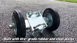 Heavy-Duty Steel Gate Wheel 6" Rubber Rolling Carrier for Driveway Chain Link Fence Parts Metal Tube Gates and More, Pack of 1