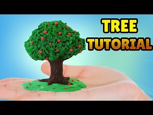 🔴DIY How to Make MINIATURE TREE - Easy Polymer Clay, Fondant, Plastilina Tutorial