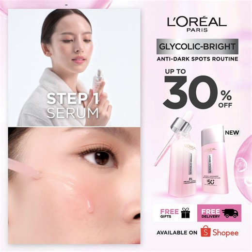 Dark spots? This is how you fight back! Brighter skin starts with the NEW Glycolic-Bright Routine: ✨ Correct & fade dark spots with Glycolic-Bright Serum Melasyl™ ✨ Protect & prevent new spots with NEW Glycolic-Bright SPF 50 1 routine, 2 powerhouses—this is your ultimate dark spot defense. #LorealParisSG #GlycolicBright #GameOverDarkSpots #Melasyl #GlycolicAcid #AntiDarkSpot #SPF50 #Sunscreen #GlowingSkin | L'Oréal Paris