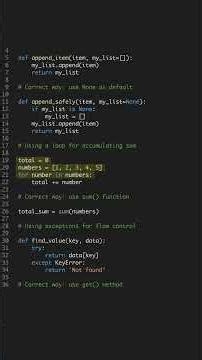 Avoid Python Anti-Patterns - Clean Code #shorts
