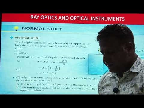 RAY OPTICS | NORMAL SHIFT |PROBLEM | PHYSICS | CLASS XII | LECTURE-13