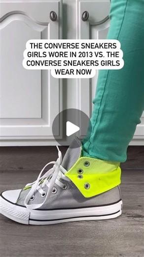 sideofsequins | Millennial Life + Nostalgia on Instagram: "The @converse sneakers girls wore in 2013 vs. the Converse sneakers girls wear now! Which did you wear!!? Millennial nostalgia, millennials 2010s, 2010s style, 2010s fashion, genz, platform sneakers #millennial #millennialstyle #millennialvsgenz #genzfashion #genzhumor #millennialhumor #2010snostalgia"