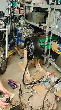 QSMOTOR 12KW 17x6 inch hub motor with Kelly KLS96601-8080I test