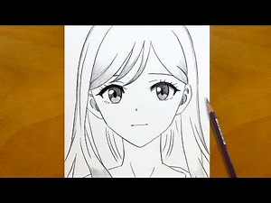 Anime Sketch | How to Draw Beautiful Anime Girl Step by Step