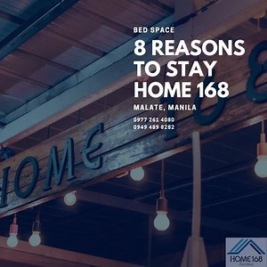 8 Reasons to Stay at Home 168 manila Male & Female Bed Space in Malate Manila 24/7 Move In & Inquiry 0977 261 4080 0949 489 8282 As Low As 2,000 php / Month. 100 Php Deposit & 900 Php to Move In #home168manila #manilaroom #manila #malate #roomforrent #jobinmanila #ofw #seaman #robinsonmall | Home 168 manila