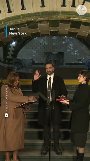 Zohran Mamdani was sworn in as New York City's 112th mayor, making history as the city's first Muslim and South Asian mayor. #mamdani #nyc #zohranmamdani