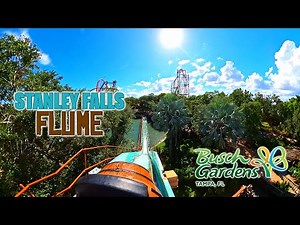 [4K] Stanley Falls Flume - Log Flume Ride | On-ride POV | Busch Gardens Tampa Bay | 2024-8-31