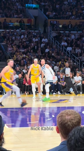 Luka with the dunk!? haha the bench loved it! #luka #skinnyluka #lukadoncic #lakers #nba #timberwolves #lebronjames | Nick Kable