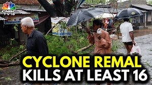 155K views · 750 reactions | Strong gales and heavy rain brought by Cyclone Remal lashed the coastlines of India and Bangladesh on May 27, with the storm killing at least 16 people and cutting electricity supply to millions before losing intensity. #cyclone #remal #westbengal #bangladesh | CNBC-TV18 | Facebook
