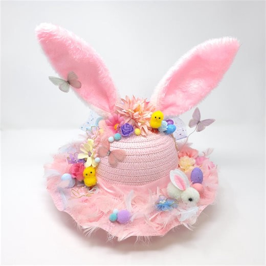DIY Pink Girls Flower Easter Bonnet Craft Kit - Make Your Own Easter Hat - Etsy