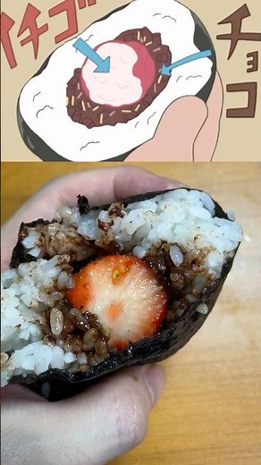 [Atashin'chi] I tried to recreate the shark fin rice balls and strawberry chocolate rice balls my...