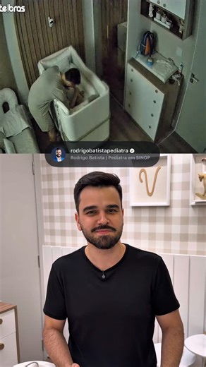 Rodrigo Batista | Pediatra em SINOP on Instagram: "Colocar o bebê no berço depois que ele dorme no colo pode parecer uma verdadeira prova de resistência, né? 😮‍💨 Ele dorme, você coloca… e pronto: chorinho, mexe, desperta. Dá vontade de pegar de novo, embalar, balançar… 💭 Mas esse é exatamente o momento de persistir com calma. Ficar ali, oferecer um apoio com a mão, transmitir segurança e não tirar o bebê do berço logo no primeiro choro faz toda a diferença. 💙 O bebê sente a sua presença, se