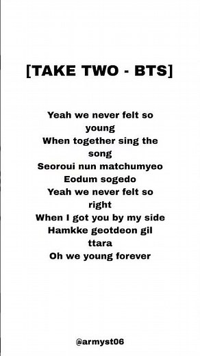 bts - take two (lyrics)