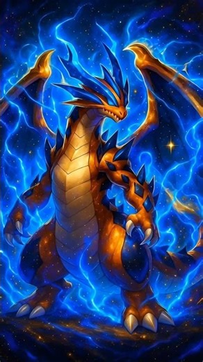 Blue Fire Dragon Unleashed 🔥⚡ | AI Fantasy Edit #shorts
