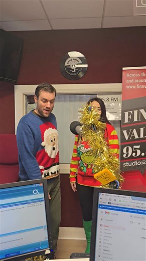 Fantastic to have Ryan Lynch and Alish Harkin in the studio today on AN AUDIENCE WITH AMO 🎄🎉 More clips to follow 🎉📹 | Finn Valley FM