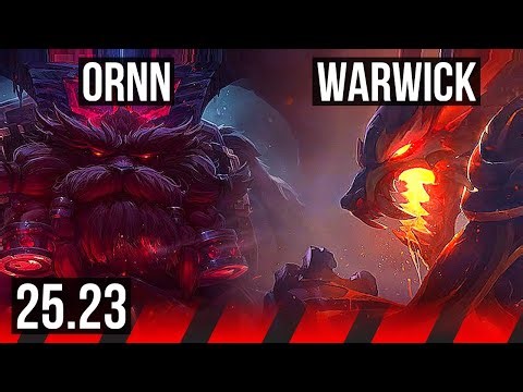 ORNN vs WARWICK (TOP) | 10/1/19, 6 solo kills, Godlike | EUW Master | 25.23