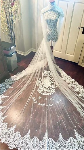 Most Stunning Bridal Cape Veil Styles: Pearl Bridal Cloak