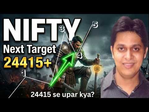 NIFTY 24415 Se Upar Kya? 🎯 IDBI, ABB , Bitcoin & Gold Analysis