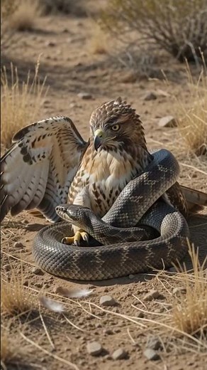 Epic Bird of Prey vs. Snake Encounter! 🦅🐍 #shorts