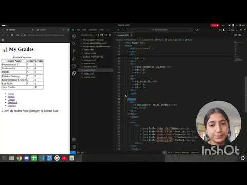 how to make grades in student portal using HTMl