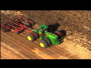 Baby Einstein Stock Footage - Green Tractor Plowing