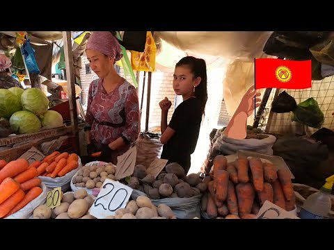 Inside the biggest bazaar in central Asia 🇰🇬 | The Osh bazaar, Bishkek, Kyrgyzstan | 4K