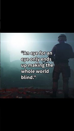 Mahatma Gandhi's famous quote. Eye for an eye 🙏 #MahatmaGandhi #Gandhi #Quote #Shorts #India