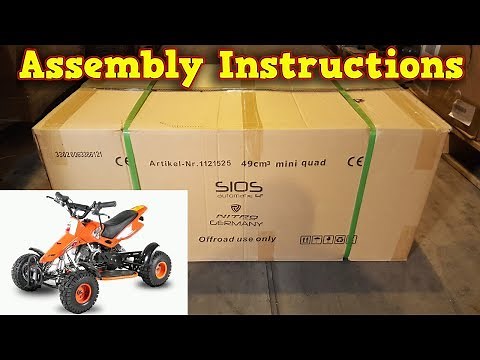 Mini Quad 50cc - Unboxing - Full Assembly - Instructions - Sios from Nitro Motors