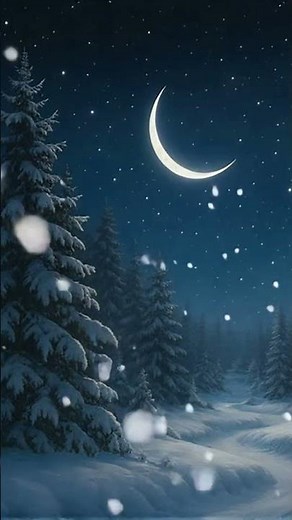 Snowy Winter Night Ambience ❄️ Peaceful Forest, Falling Snow & Calm Nature Sounds | Full on Profile