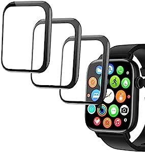 3D Screen Protector Compatible with T49 1.9 inches PJYUBVOR and P58 of Ypaddbu 1.96 Inches Smartwatch (Answer/Make Calls)