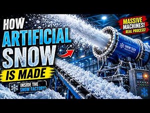 How Artificial Snow Is Made In Factories | Massive Snow Machines