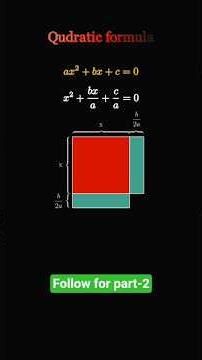 🤯 Secret behind quadratic formula and its Proof 🍎 #apple