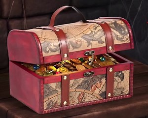 Vintage Pirate Treasure Chest – Wooden World Map Jewelry Box With Handle - Etsy Australia