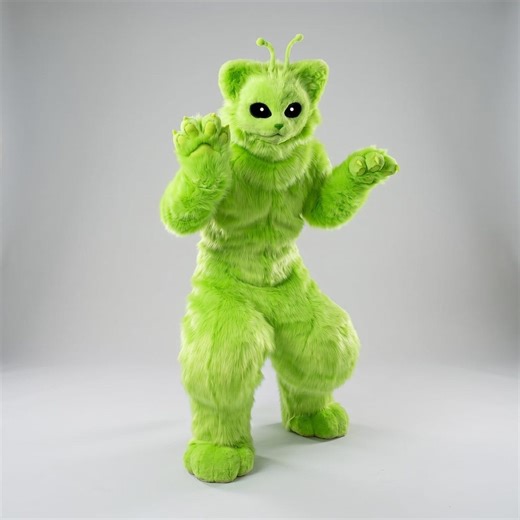 Alien Cat Full Fursuit Set, Handmade Furry Full Body With Head, Paws, Tail & Feet, Anthro Suit Custume Furry Community, Animal Cosplay - Etsy