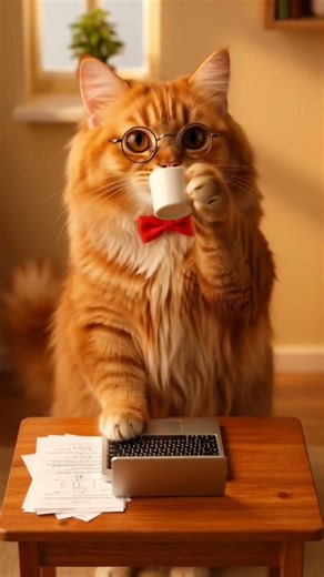🐱 When your cat is actually running the whole operation behind the scenes 💼☕