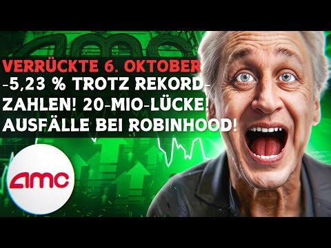 AMC Stock Update - -5.23% despite record numbers! 20 million gap! System outages at Robinhood!