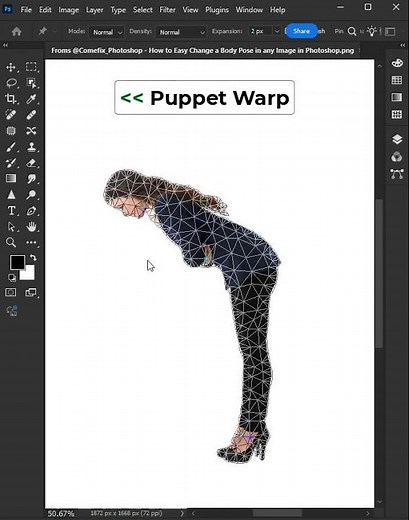 How to Easy Change a Body Pose in any Image in Photoshop #shorts #photoshop
