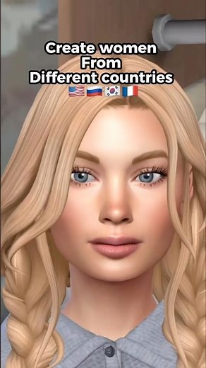 Create woman from different countries🥰🌠Sims 4 #sims4 #cas #challenge #mods
