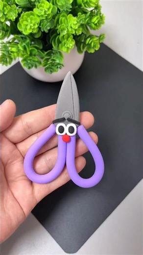 DIY Mini Stationery Scissors from Clay ✂️ | Parent-Child Craft