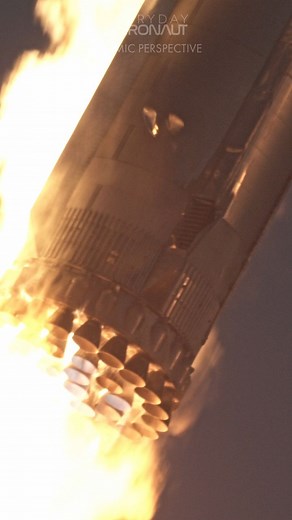 Cosmic Perspective | Landing burn startup! 🎥 Look at the incredible force required to slow @spacex Starship's booster in the final moments before tower catch.... | Instagram