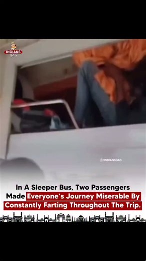 Indians Gag 🇮🇳 on Instagram: "A bizarre yet hilarious incident has gone viral after passengers on a sleeper bus complained about two travelers who wouldn’t stop farting during the journey. The constant smell reportedly made the entire bus uncomfortable, forcing people to open windows and cover their faces. The video of the chaos quickly spread online, with netizens calling it “the most painful road trip ever.”"