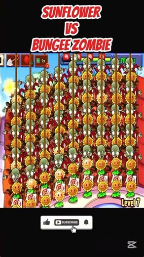 *SUNFLOWER VS BUNGEE ZOMBIE*#shorts #short #pvz #youtubeshorts #shortvideo #pvzfusion #gaming #games