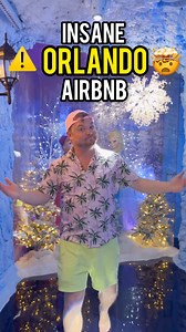 The Most INSANE Airbnb in Orlando ‼️🤯❄️ @incredibleorlando ⬅️⬅️ Electronic Ice Castle is a MASSIVE Home With 8 Bedrooms, 9.5 Bathrooms & Sleeps Up To 20 Guests. I’ve stayed at many Airbnb’s in Orlando but this is one of the most themed I’ve seen! The interactive light show was seriously impressive, and the over the top theming makes it one of the most unique homes I’ve stayed at. This a no-brainer for your next vacation with friends & family! 🤩 Incredible Vacation Homes is an affordable way fo