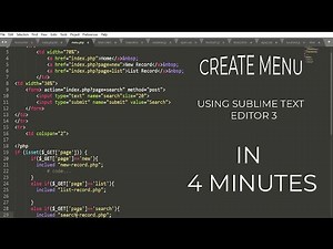 How to Create Menu in HTML using Sublime Text Editor 3 Under 4 Minutes