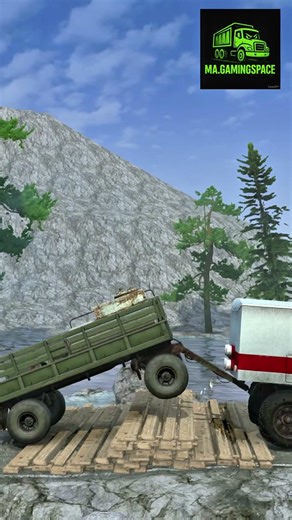 NO STOP! Trucks Ignore Fallen Logs and Keep Pushing Through! 🚛🌲🔥 #fypシ #mudrunner #gaming