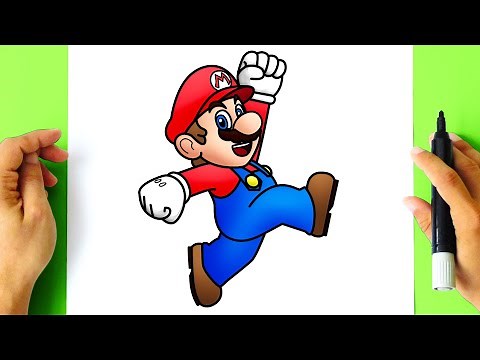 Como DESENHAR o SUPER MARIO passo a passo - Como DIBUJAR a SUPER MARIO BROS paso a paso
