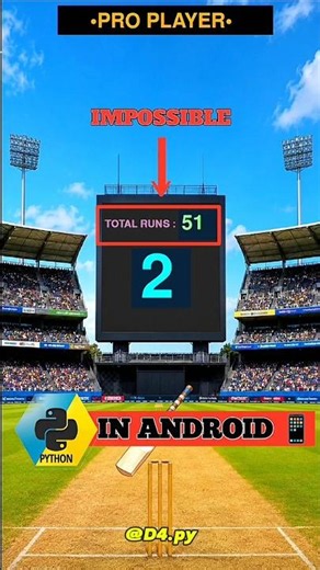 👿Impossible 50 Runs Challenge in My Python Cricket Game #coding #python