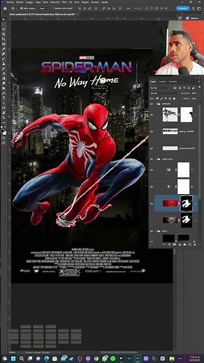 #shorts creación de un afiche de películas en Photoshop