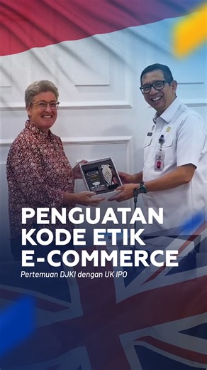 Direktorat Jenderal Kekayaan Intelektual (DJKI) Kementerian Hukum bersama United Kingdom Intellectual Property Office (UK IPO) membahas penguatan penerapan Indonesia IP E-Commerce Code of Conduct (Kode Etik) sebagai upaya memperkuat pelindungan kekayaan intelektual di platform digital pada 7 Januari 2026. Melalui kolaborasi antara pemerintah, platform e-commerce, dan pelaku usaha, Code of Conduct diharapkan mampu mencegah peredaran barang palsu, meningkatkan kepastian hukum, serta menciptakan ek